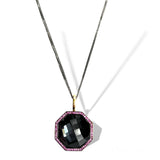 DMD Fine - Hematite Doublet and Ruby Necklace