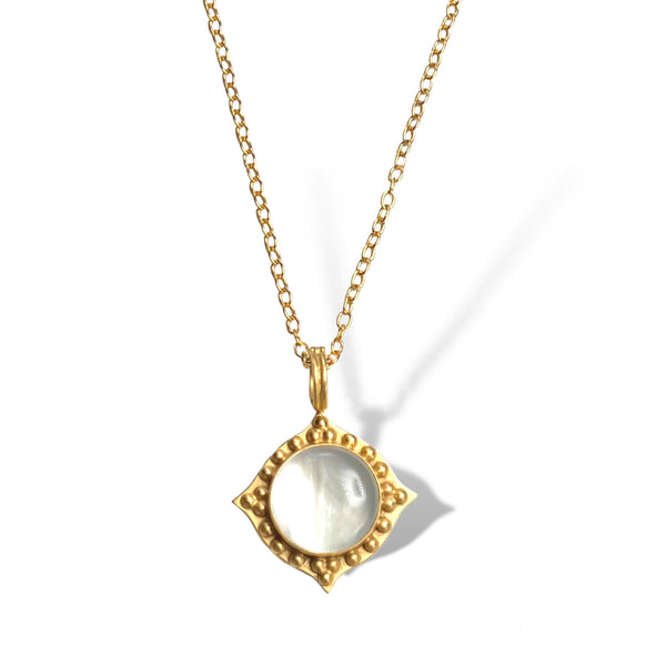 Lotus Pearl Doublet Necklace