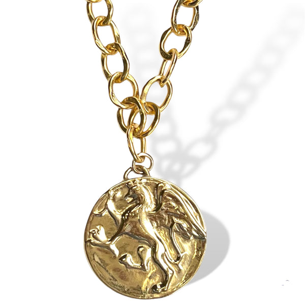 Griffin Coin Necklace, 2 options