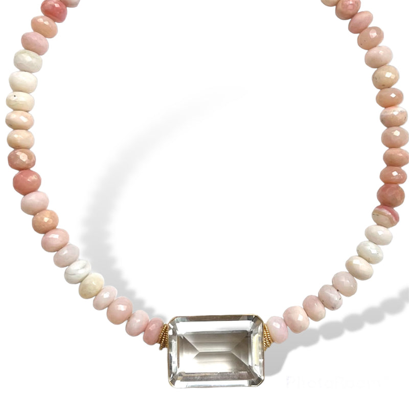 Pink Opal Maxi Collar Necklace