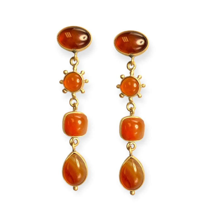 Linear Carnelian Earring