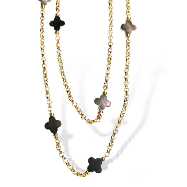 Long Clover Chain Necklace