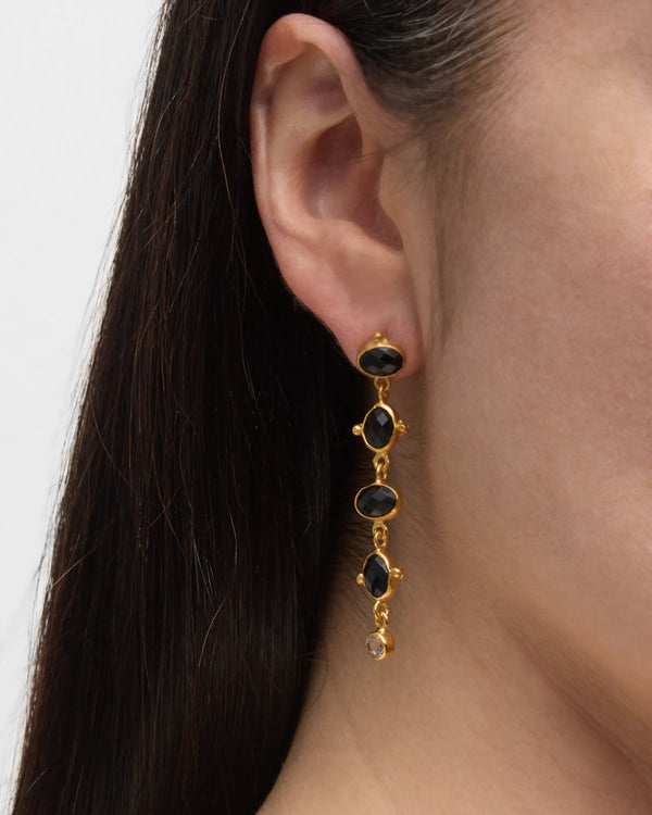 Linear Onyx Earring