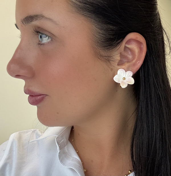 Conch Floral Earring