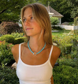 Howlite  + Emerald Cut Necklace