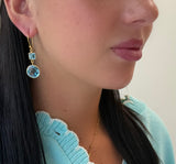 Double Drop Fine Gemstone Earring, 2 options