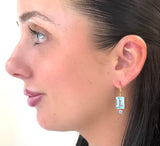 Blue Topaz and Tanzanite Midi Earring