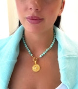 Turquoise Sundial Necklace