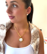 Mother of Pearl Hashtag Necklace