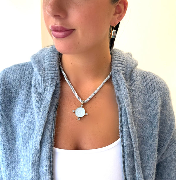 Nike Blue Cord Necklace