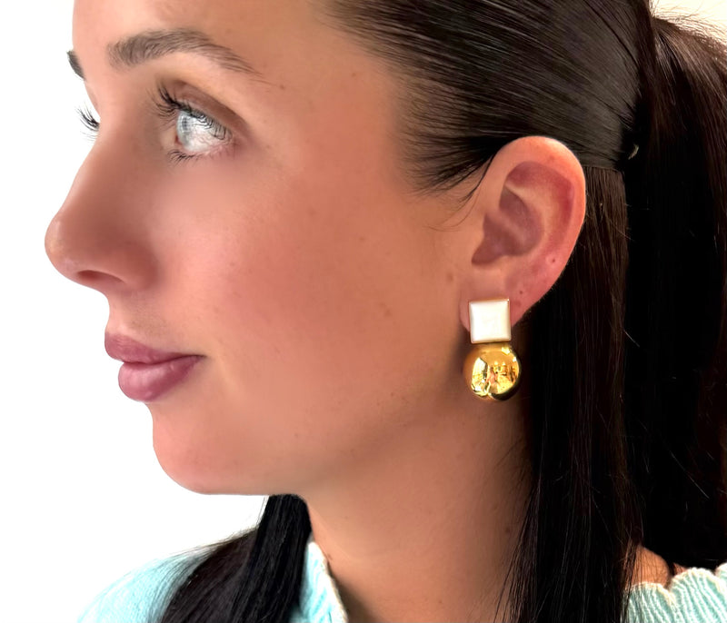 Pearl Ball Earring