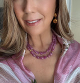 DMD Fine -Pink Sapphire Multi Strand Necklace