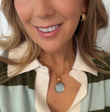 Aquamarine Triplet Charm Necklace, 2 options