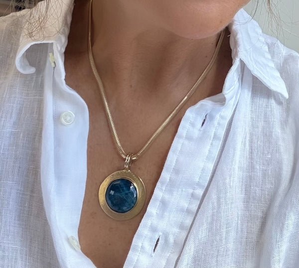 Apatite Rim Necklace, 2 options