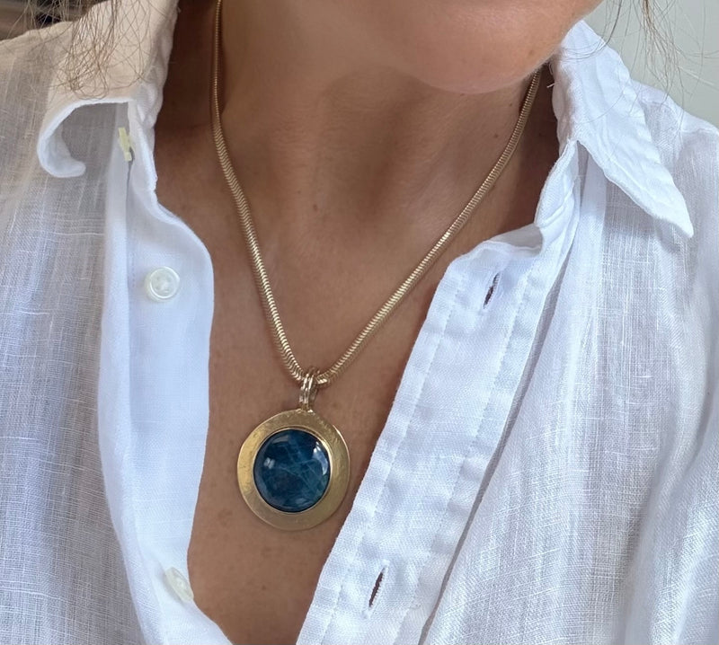 Apatite Rim Necklace, 2 options