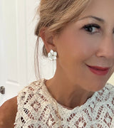 Floral Pearl Stud Earring