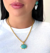 Turquoise Pinwheel Necklace