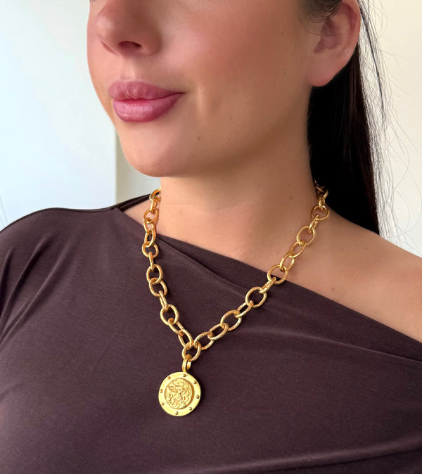 Gold Leo Necklace