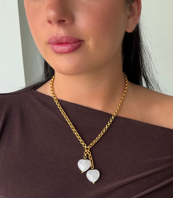 Twin Hearts Necklace