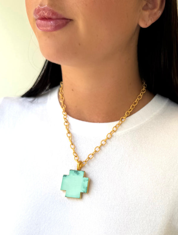 Jumbo Turquoise Cross Enhancer