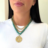Chrysoprase Large Ball Necklace
