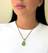 Prehnite Cabochon Necklace