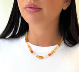 Mexican Fire Opal Necklace