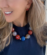 Extra Jumbo Gemstone Necklace Autumn