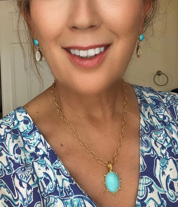 Turquoise Pinwheel Necklace