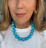 Jumbo Howlite Turquoise Necklace, 2 sizes