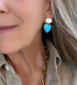 Turquoise Heart Earring