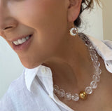 Faceted Topaz Pinwheel Earring