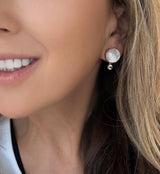 Doublet Topaz Stud Earring