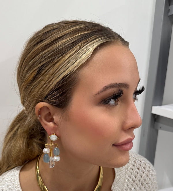 Chandelier Miro Earrings, 2 gemstones options