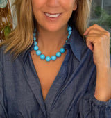Jumbo Howlite Turquoise Necklace, 2 sizes