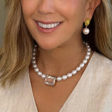 Pearl and Quartz Choker Necklace