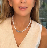 Aquamarine Pearl Necklace