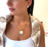 Mother of Pearl Hashtag Necklace
