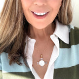Pearl Topaz Cross Necklace/pendant