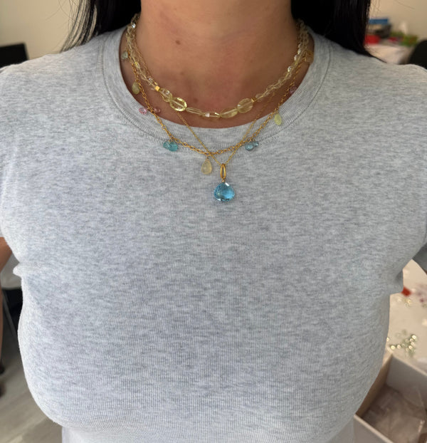 Petite Gemstone Brio Necklace, 2 options
