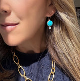 Turquoise Blue Topaz Earrings