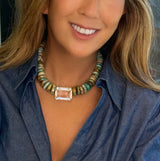 Jumbo Turquoise Quartz Choker Necklace