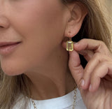 Lemon Citrine Emerald Cut Earring