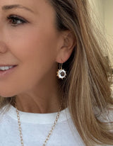 Faceted Topaz Pinwheel Earring