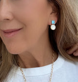 Clover Howlite Earring