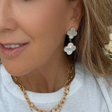 Double Pearl Clover Ear