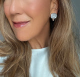 Guardian Angel Intaglio Earrings, Amalfi Blue
