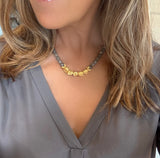 Labradorite and Gold Nugget Necklace
