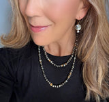 Pyrite Doublet Midi Earring