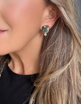 Pyrite Doublet Stud Earring
